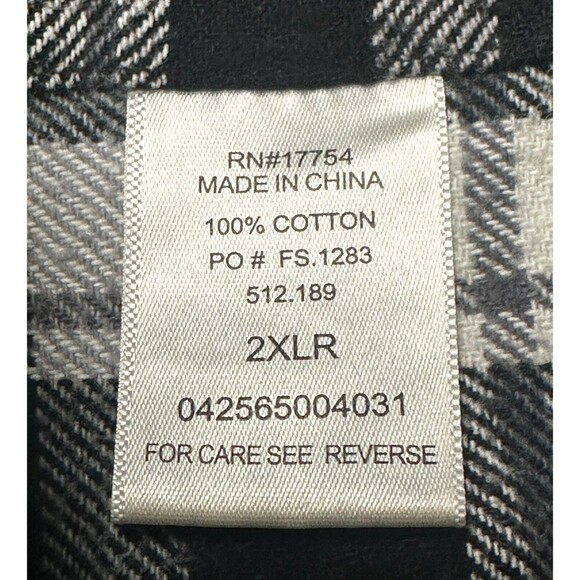 Polar King Heavyweight Flannel Mens 2XLR Shacket Snaps Plaid Outdoors‎ No Lining - Picture 5 of 9
